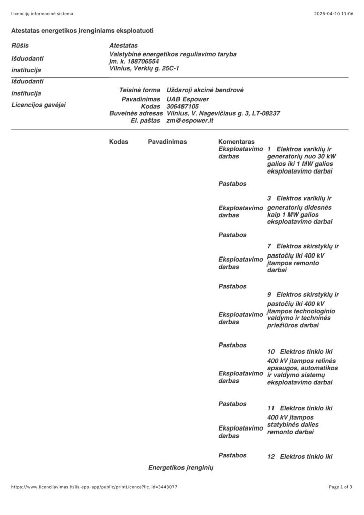 VERT certificate part 1